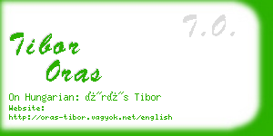 tibor oras business card